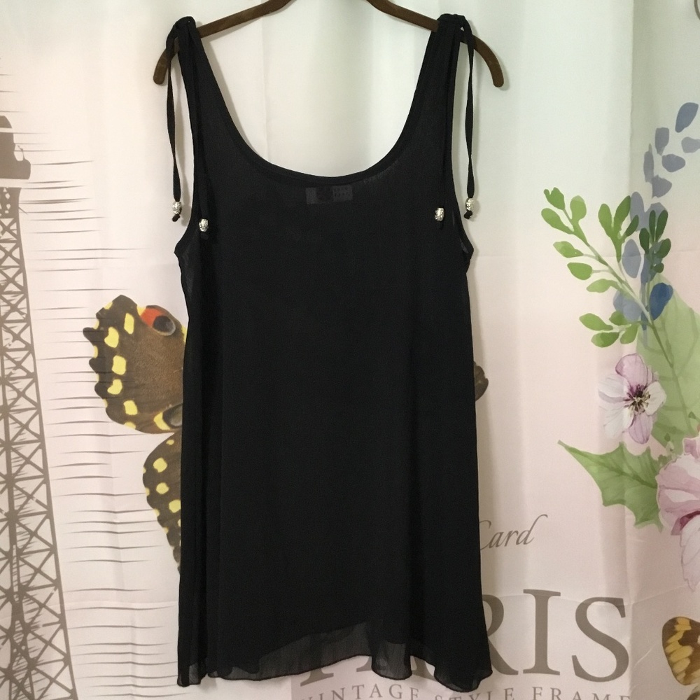 Coco Reef Women's Black Cover-Up Shoulder Tassels